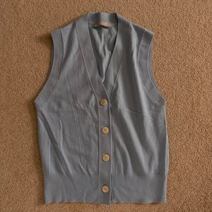 Powder blue knit vest